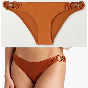 Zimmermann Embellished Metallic Bikini Bottoms sz 1